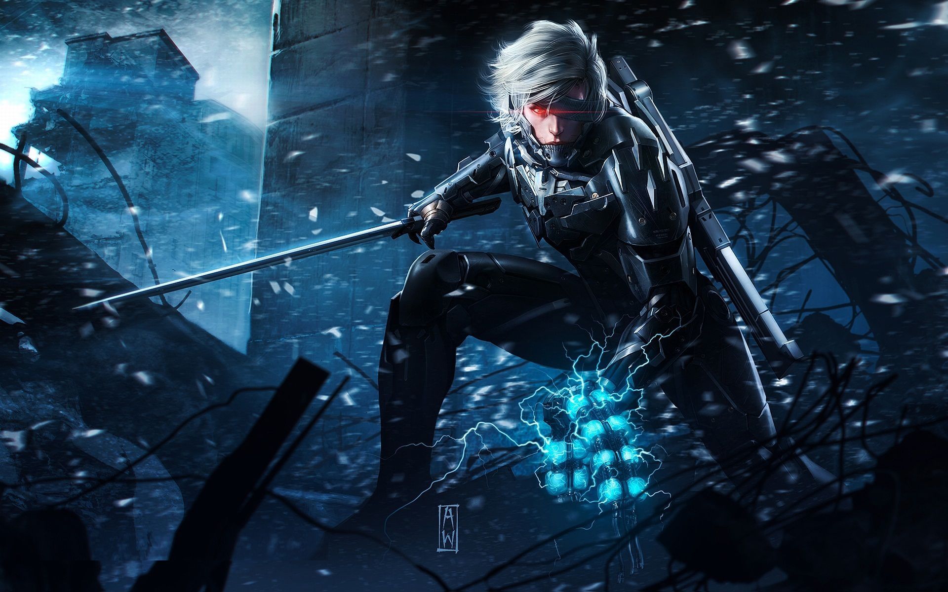 Raiden ninja cyborg con katana, 1920x1200 Full HD+ WUXGA, iMac