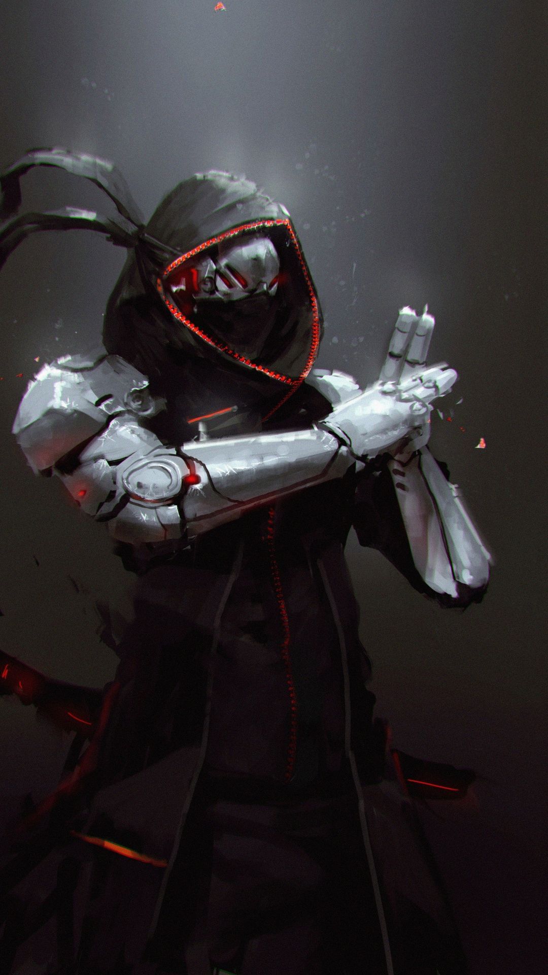Robot ninja guerriero armato, 1080x1920 Full HD Verticale, iPhone