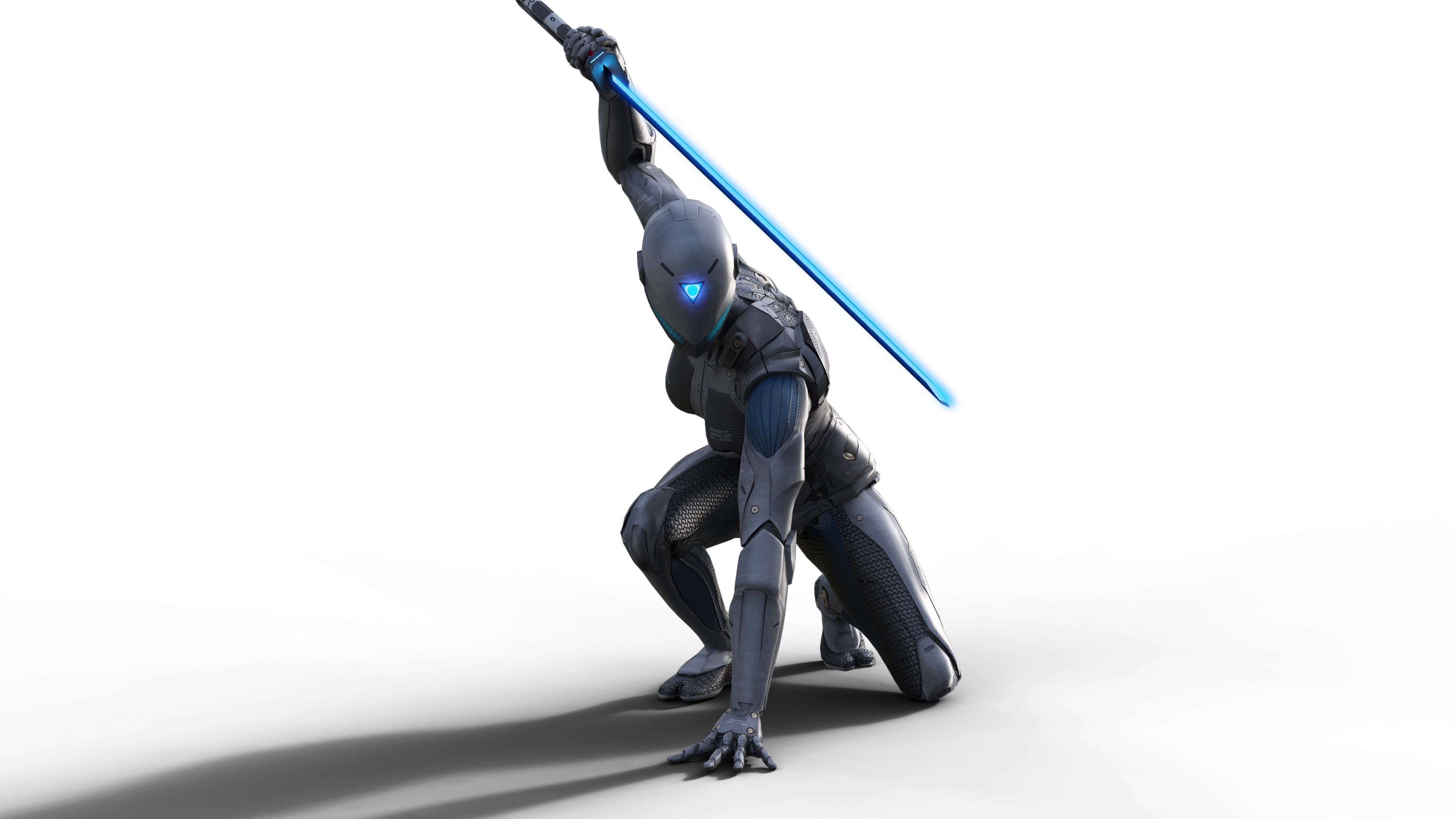 Robot ninja con spada laser, 3840x2160 UHD, PC 4K