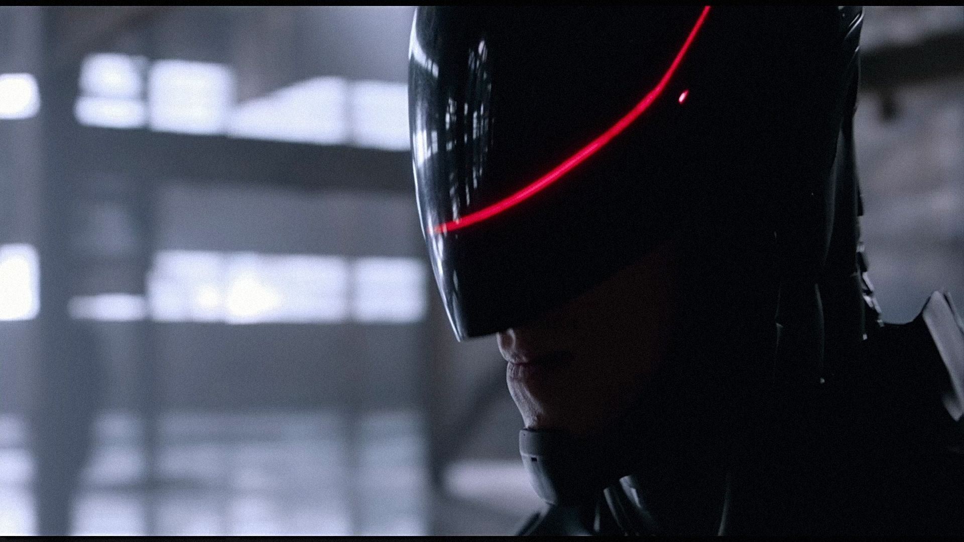 Robocop casco nero riflesso rosso, 1920x1080 Full HD, Desktop