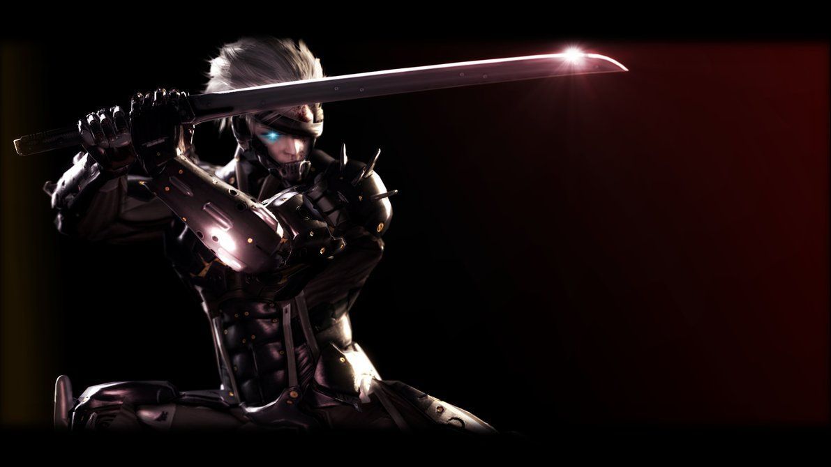 Ninja cyborg con katana, 1191x670 HD, Desktop