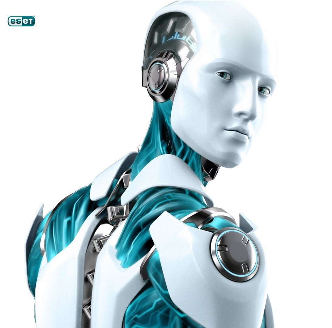 Robot umanoide bianco ESET, 1095x1080 HD, PC