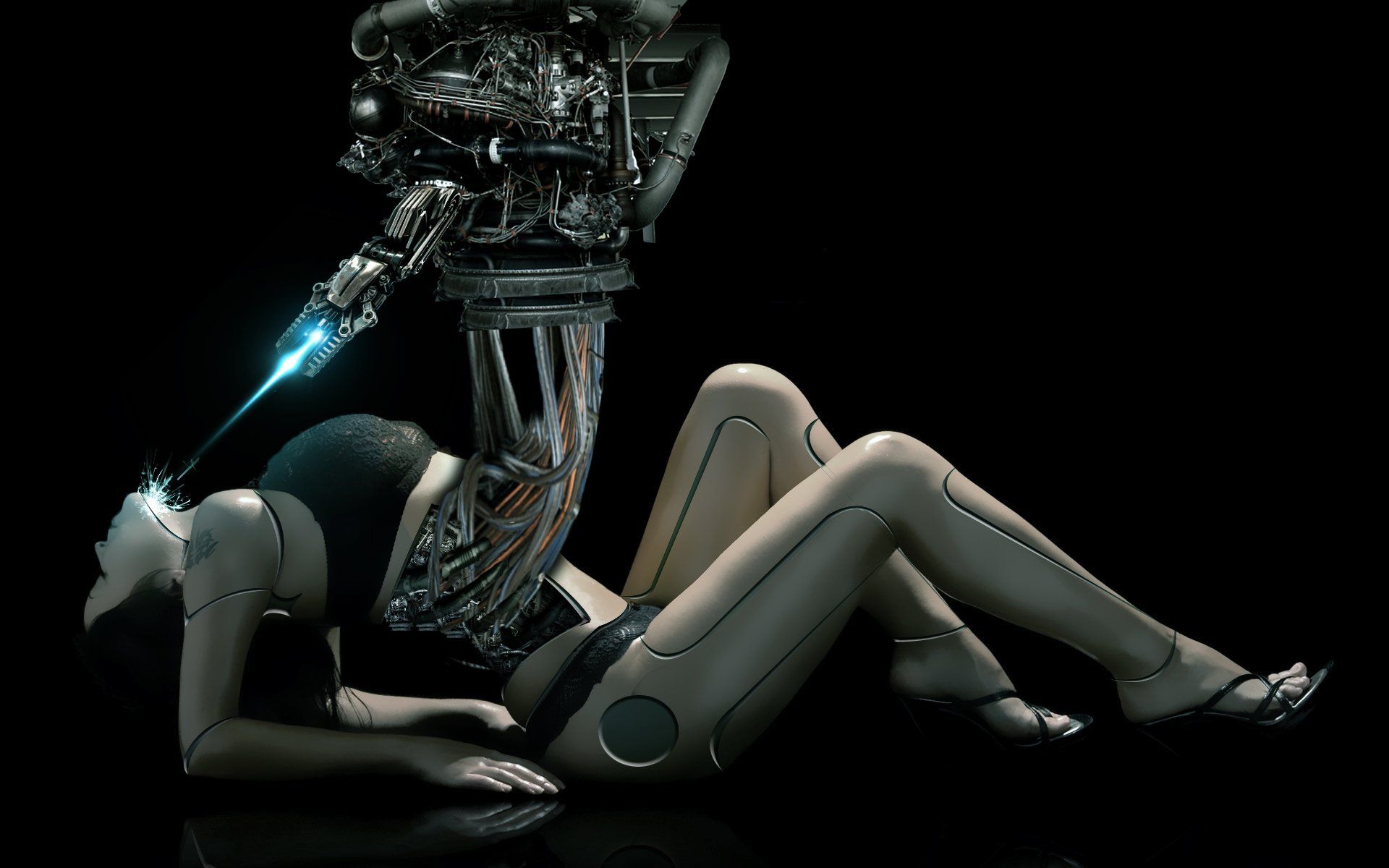Robot umanoide gambe femminili, 1920x1200 Full HD+, PC