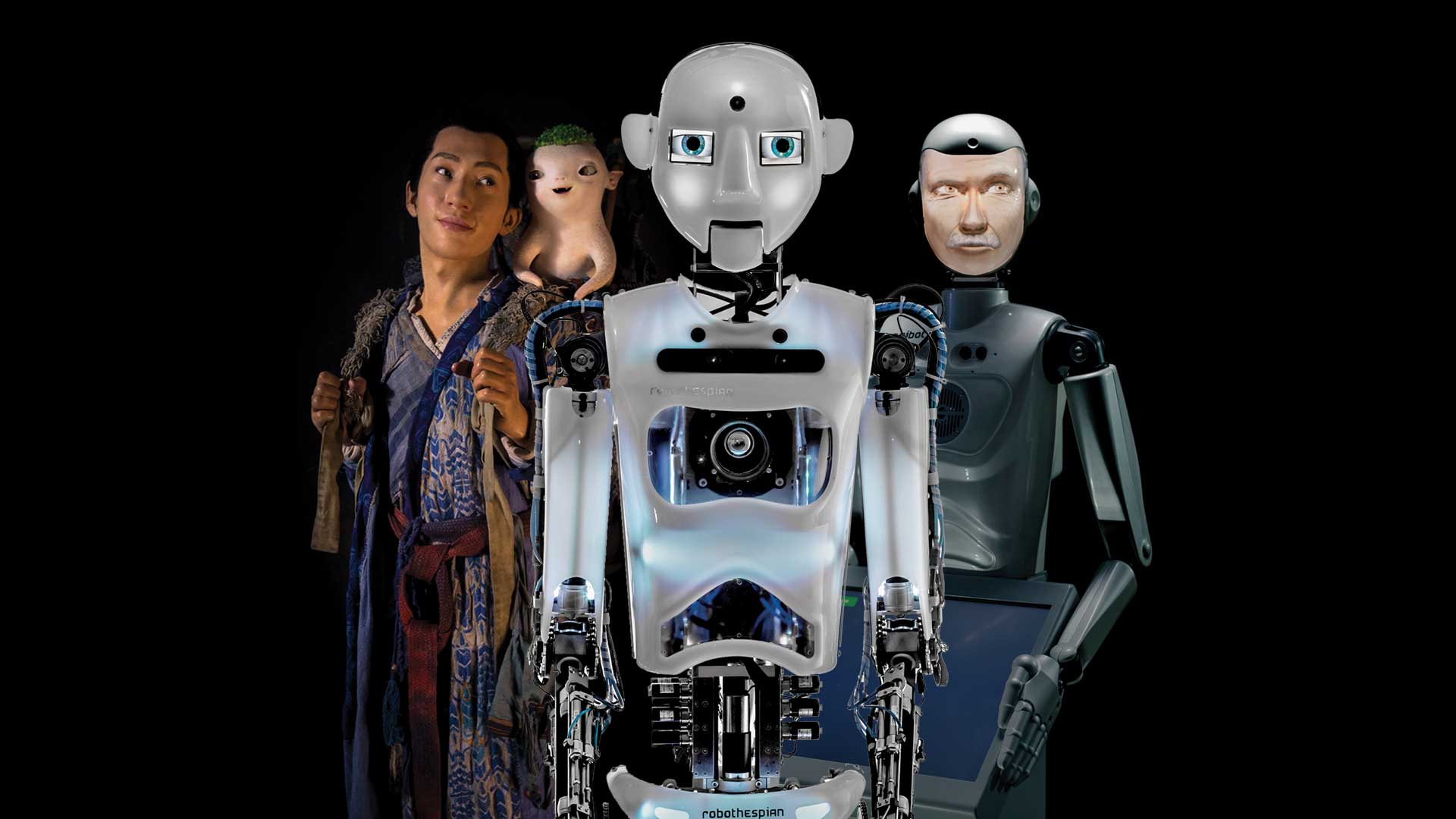 Robot umanoide blu argento, 2048x1536 alta risoluzione, PC
