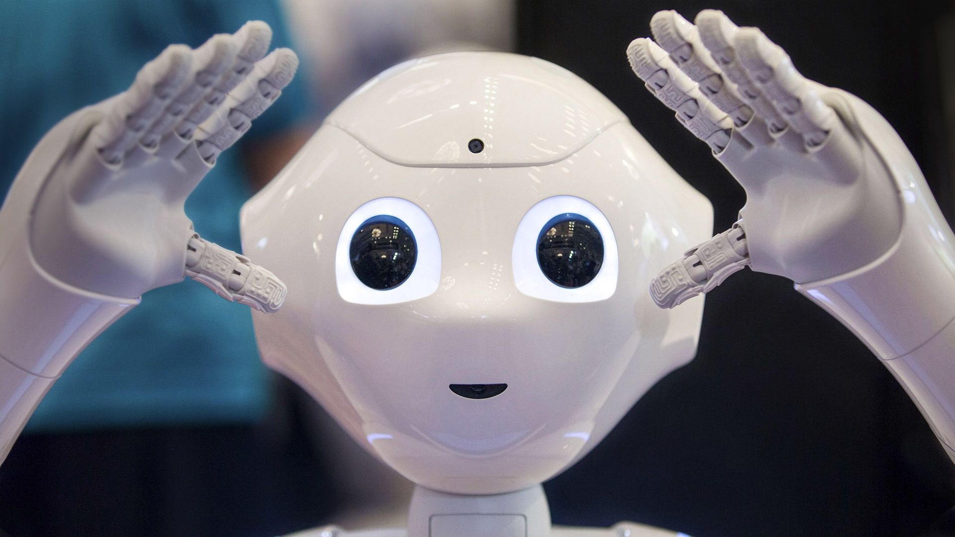 Robot umanoide bianco Pepper, 1920x1080 Full HD 1080p, Desktop