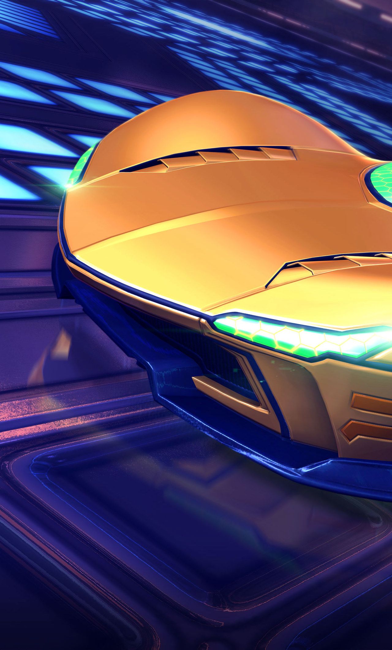 Auto dorata Rocket League, 1280x2120 Full HD Verticale, iPhone