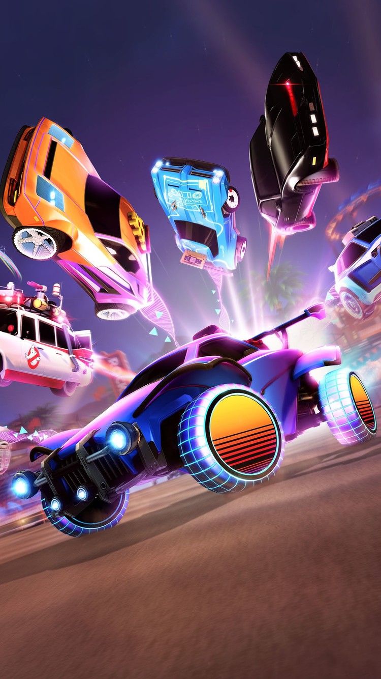 Auto Rocket League colorate, 750x1334 Verticale, iPhone Pro Max