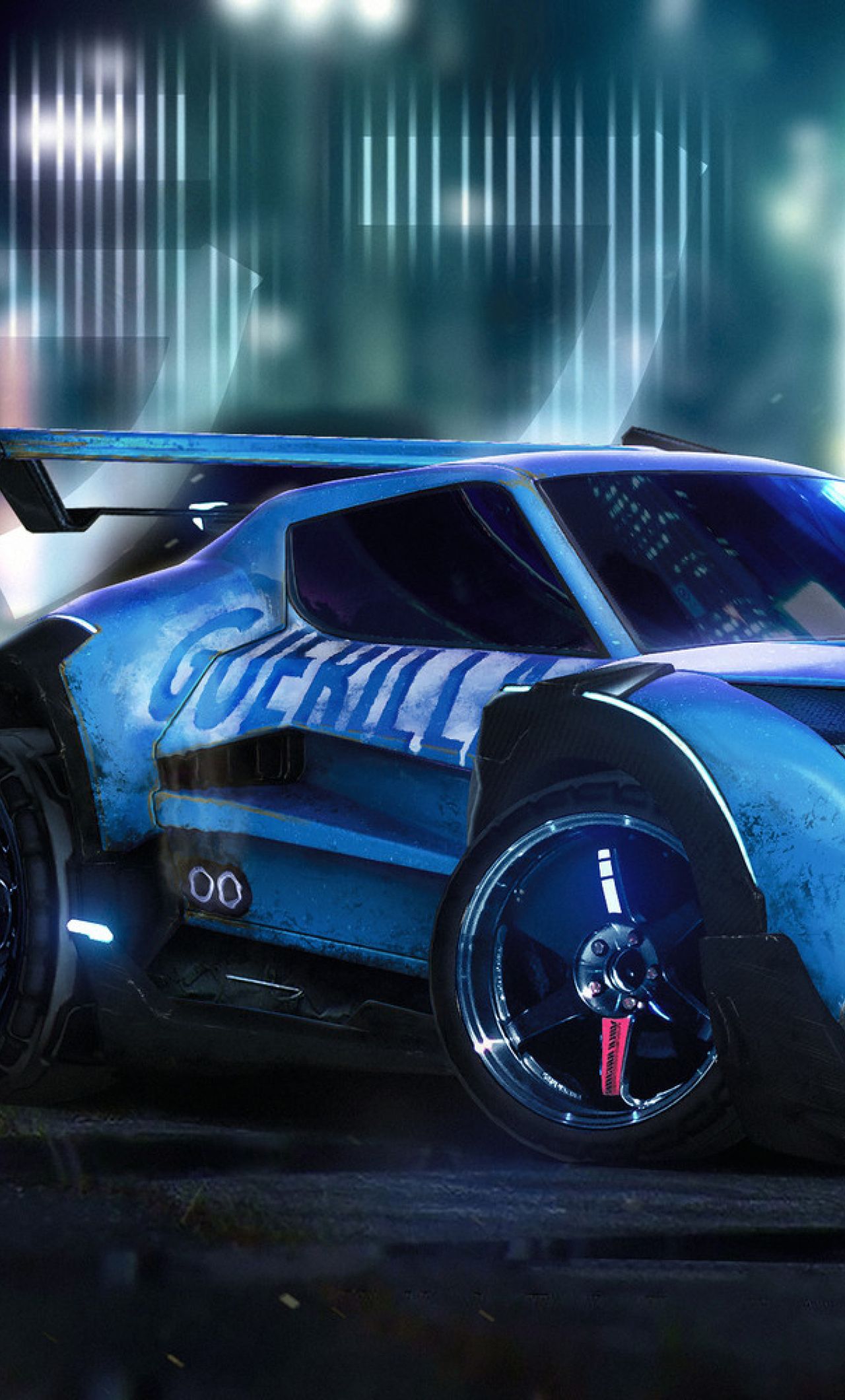 Auto blu Rocket League, 1280x2120 Full HD Verticale, iPhone Plus