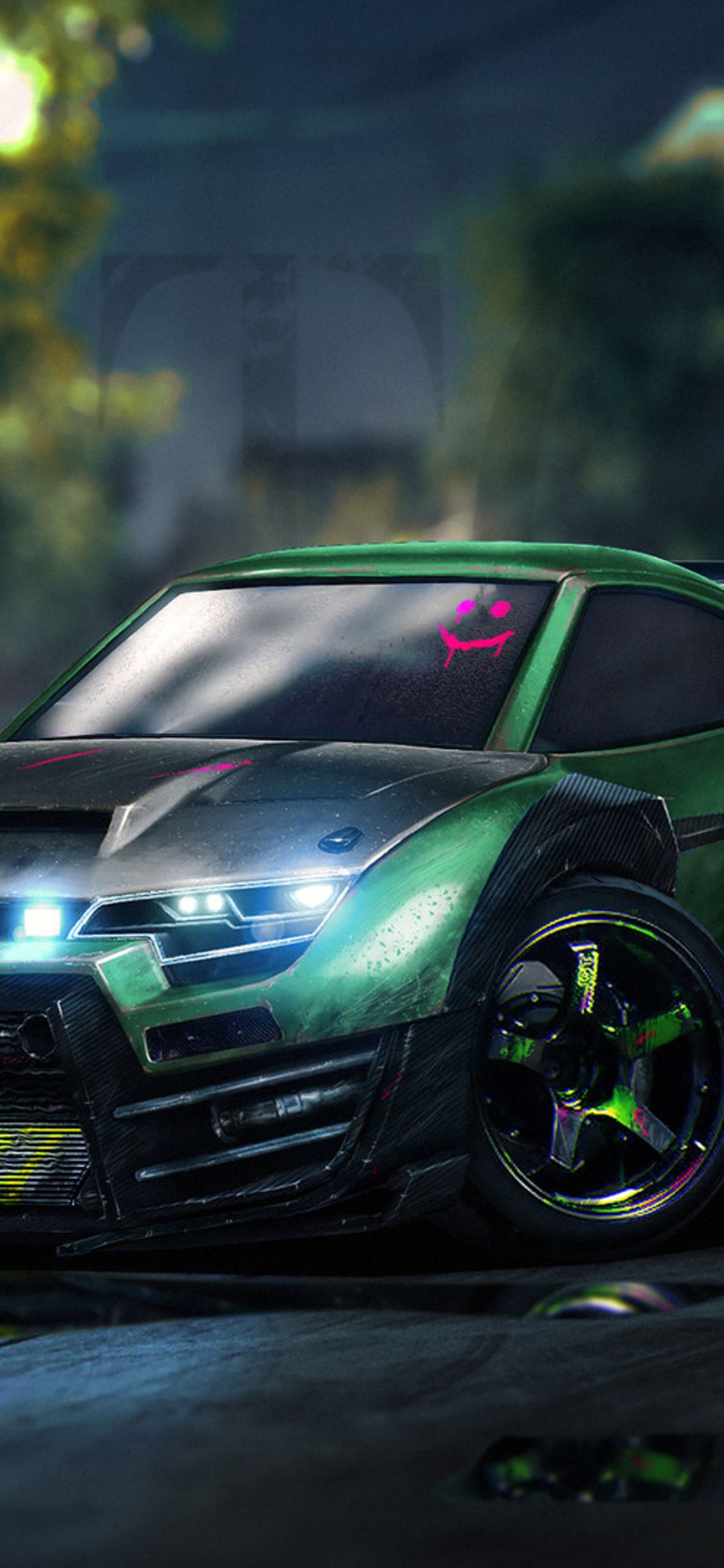 Auto verde Rocket League, 1125x2436 Verticale, iPhone Plus
