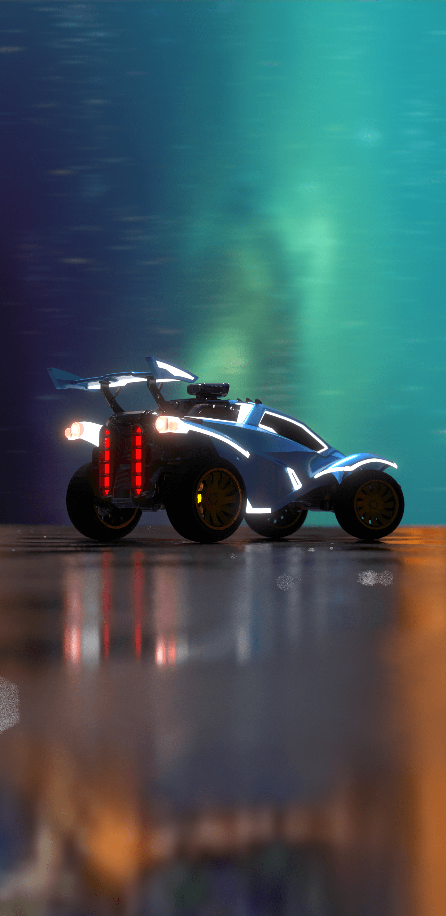 Auto Rocket League neon, 1440x2960 Full HD Verticale, iPhone Pro
