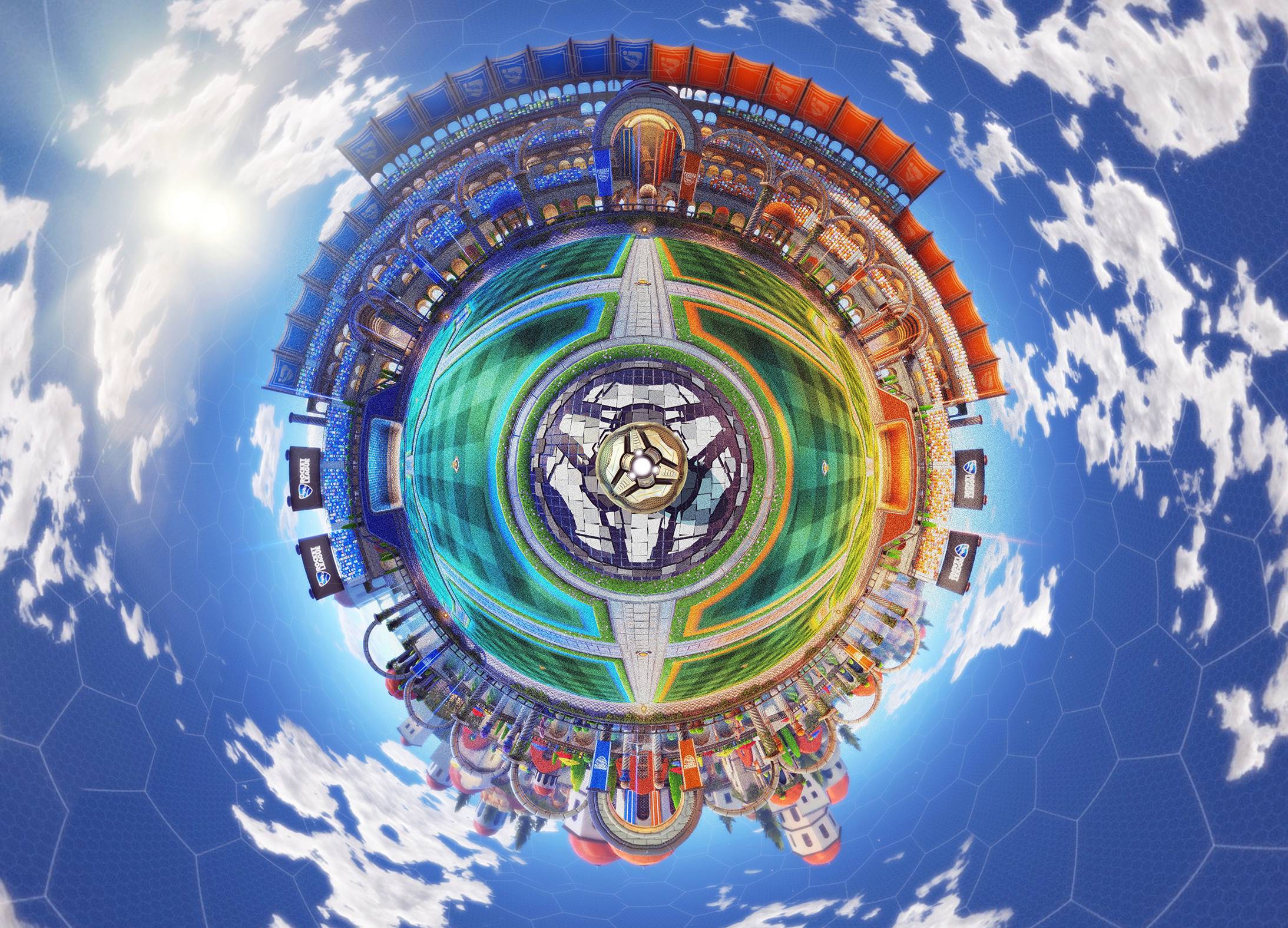 Pianeta sferico colorato Rocket League, 2187x1575 2K, Desktop