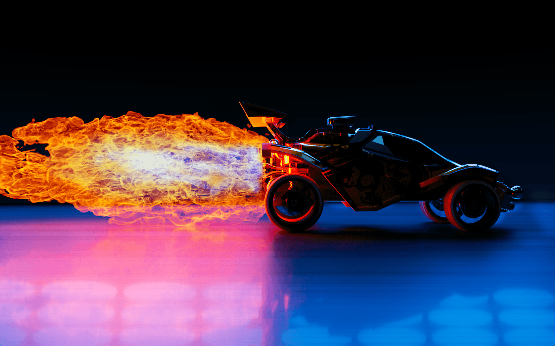 Auto Rocket League nera, 1920x1080 Full HD, PC
