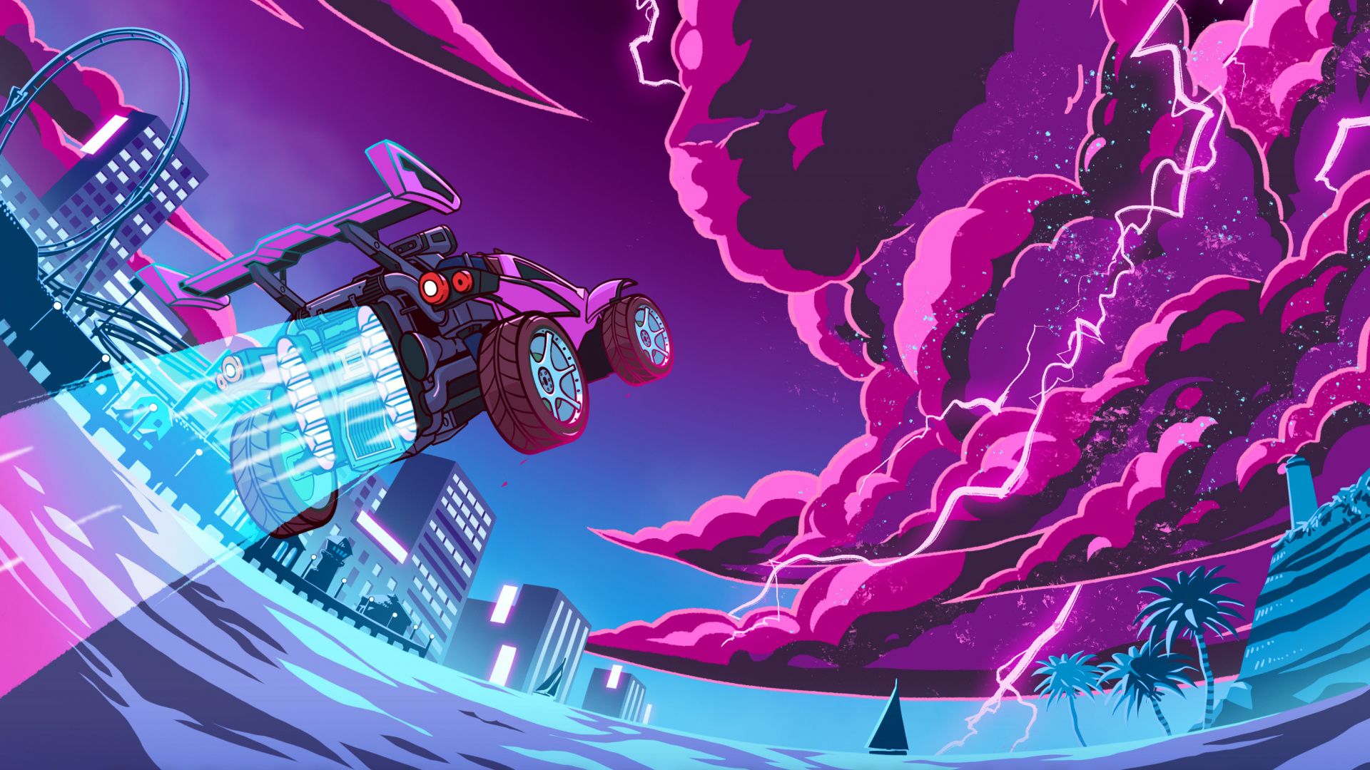 Auto rossa Rocket League Dominus, 1400x2089 Verticale, iPhone Pro Max
