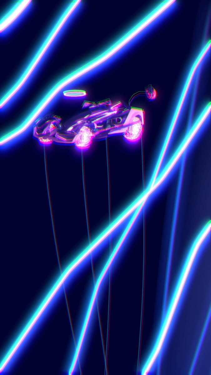 Auto Rocket League neon viola, 675x1200 Full HD Verticale, Smartphone