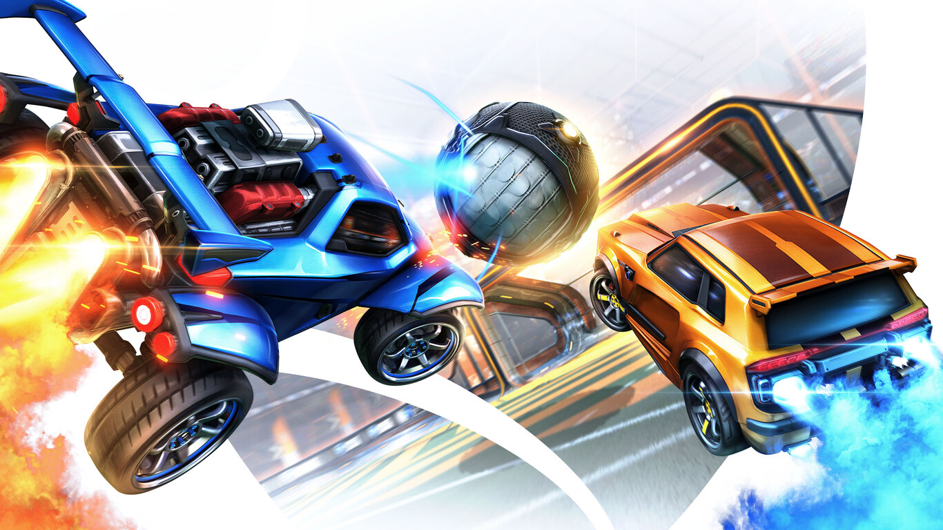Auto Rocket League con palla, 1366x768 720p, iMac