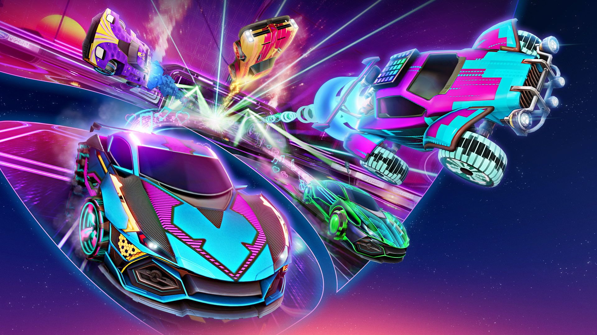 Rocket League auto colorate, 1920x1080 1080p, Laptop