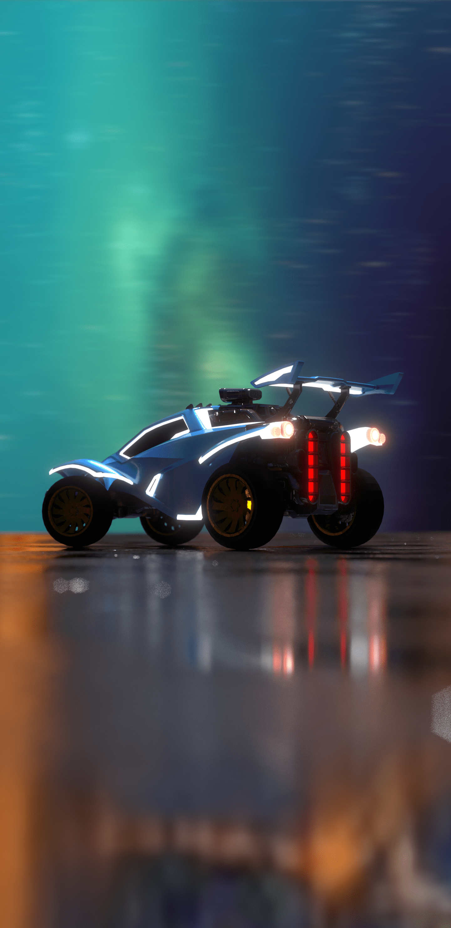 Auto Rocket League neon, 1440x2960 Verticale, OnePlus