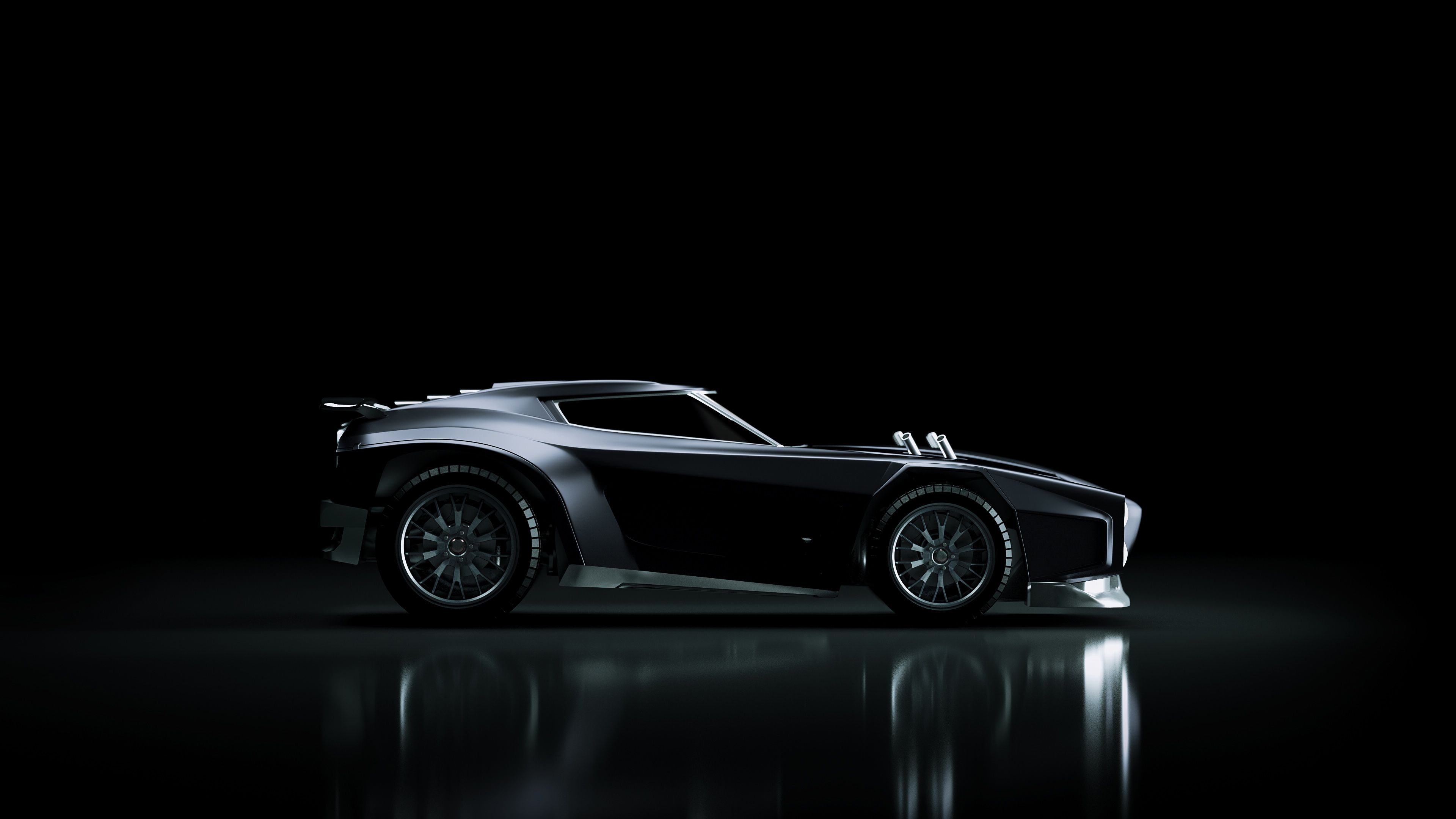 Auto Rocket League nera, 3840x2160 4K, Desktop 4K