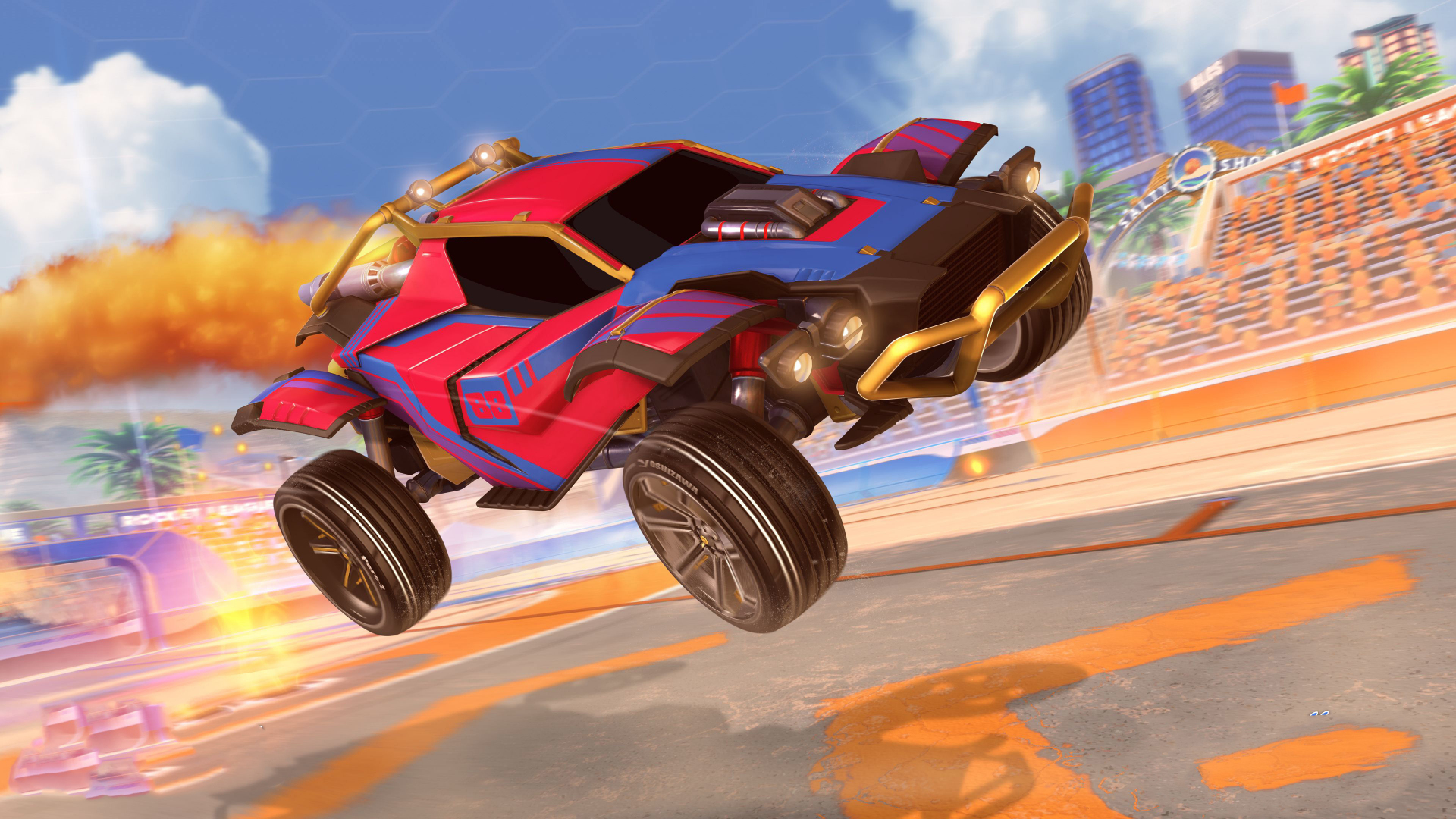 Auto Rocket League rossa acrobazia, 1920x1080 1080p, Laptop