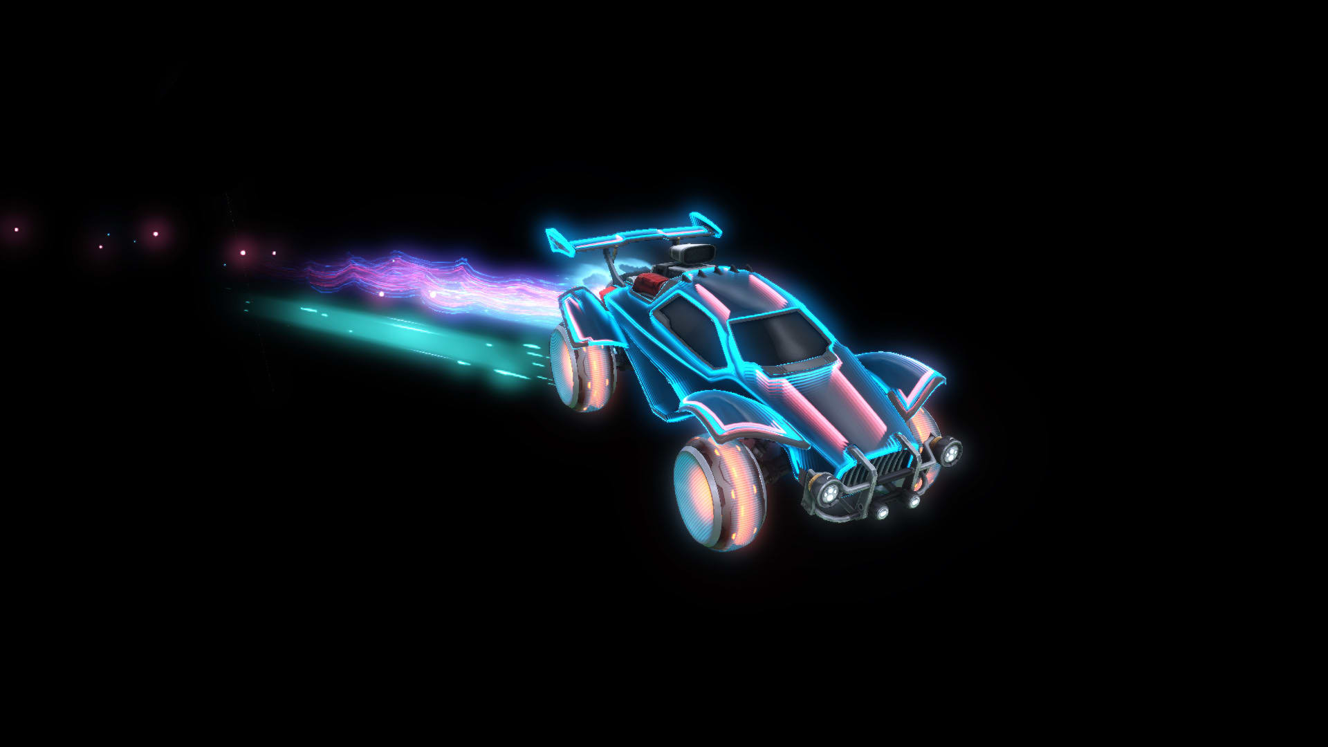Auto Rocket League neon blu, 1920x1080 Full HD, PC
