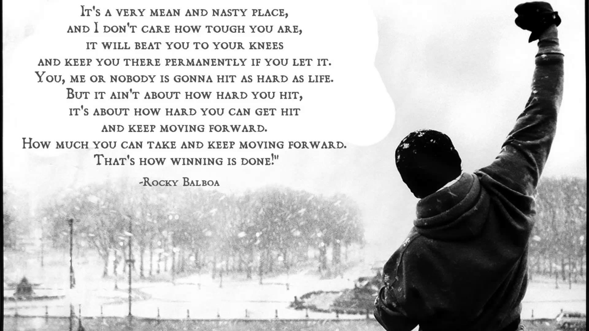 Rocky Balboa citazione motivazionale, 1920x1080 1080p, Desktop