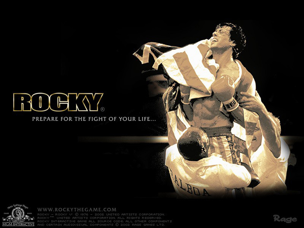 Rocky Balboa con bandiera USA, 1024x768 HD, Desktop