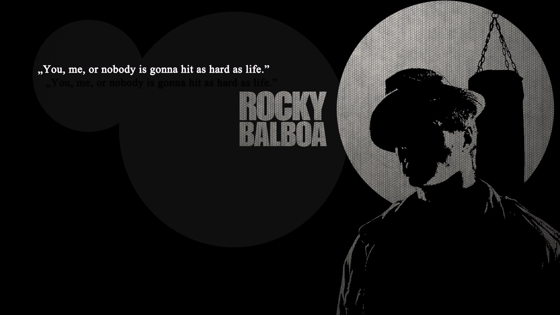 Rocky Balboa silhouette poster, 1920x1080 Full HD 1080p, Desktop