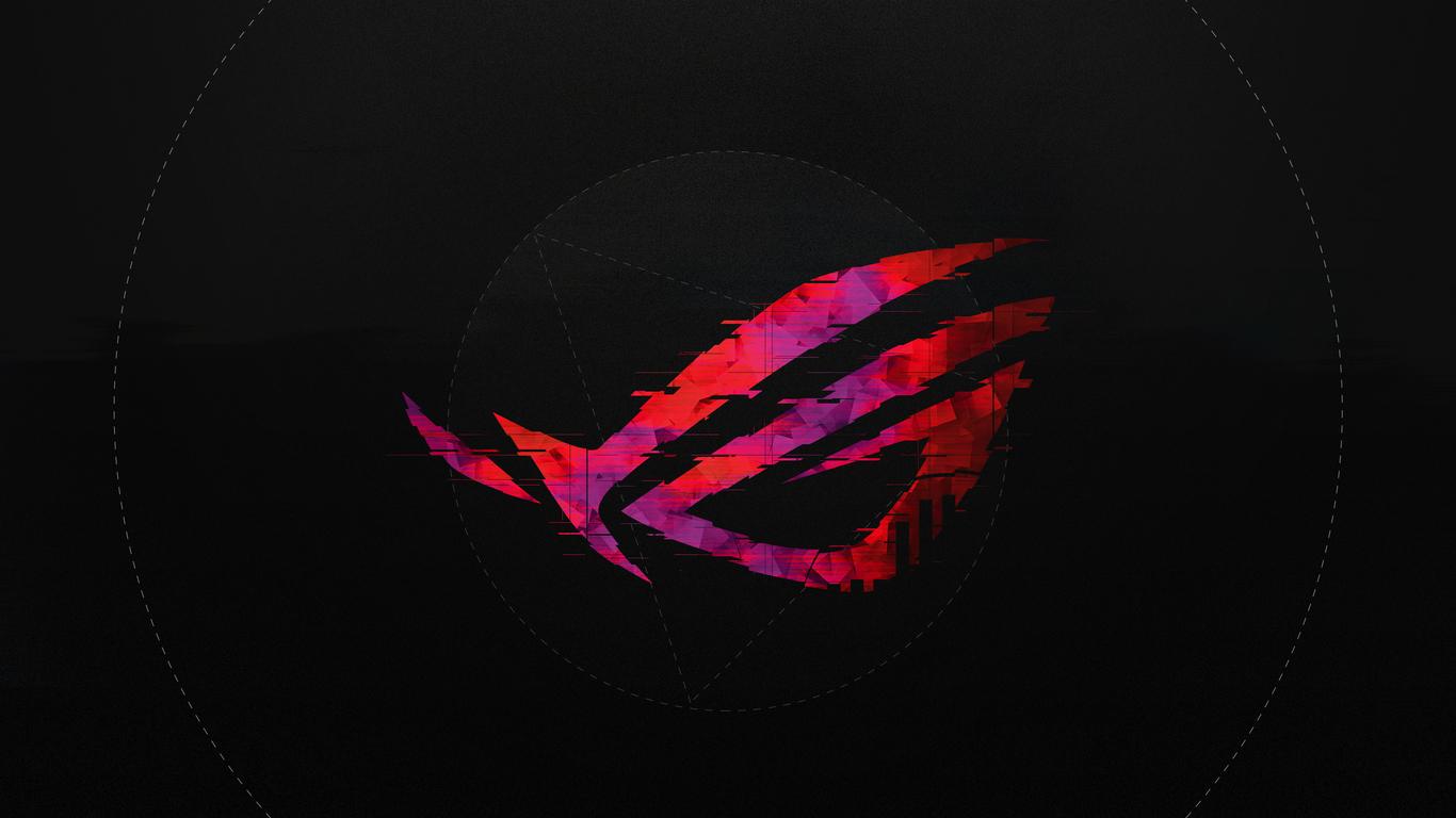 Logo ROG rosso su nero, 1366x768 720p, iMac