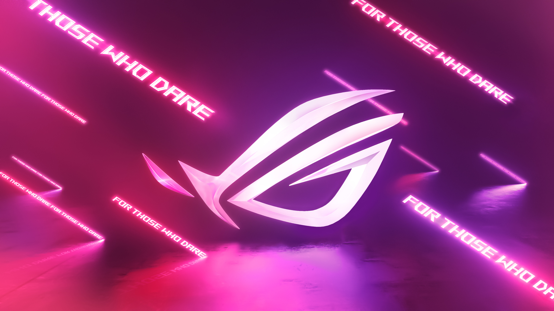 Logo ROG rosa neon, 1920x1080 Full HD 1080p, Desktop