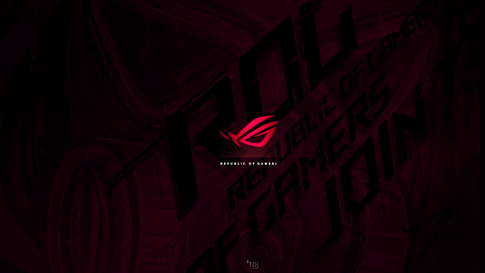 Logo ROG rosso scuro, 1920x1080 1080p, Desktop