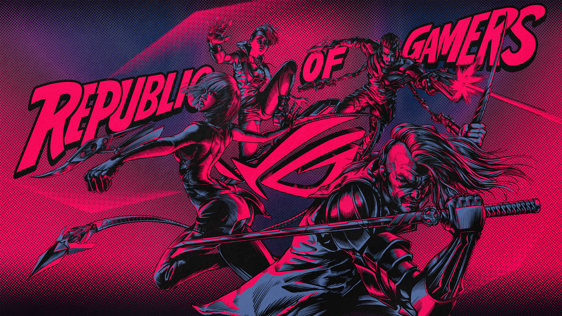 Republic of Gamers logo guerrieri, 1920x1080 Full HD 1080p, PC Desktop