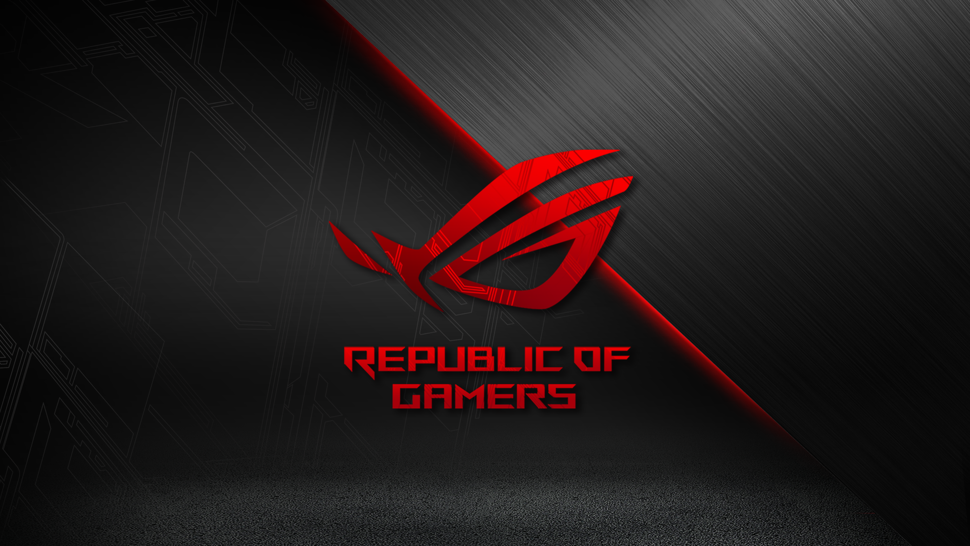 Logo ROG Republic of Gamers rosso, 1920x1080 Full HD, Desktop