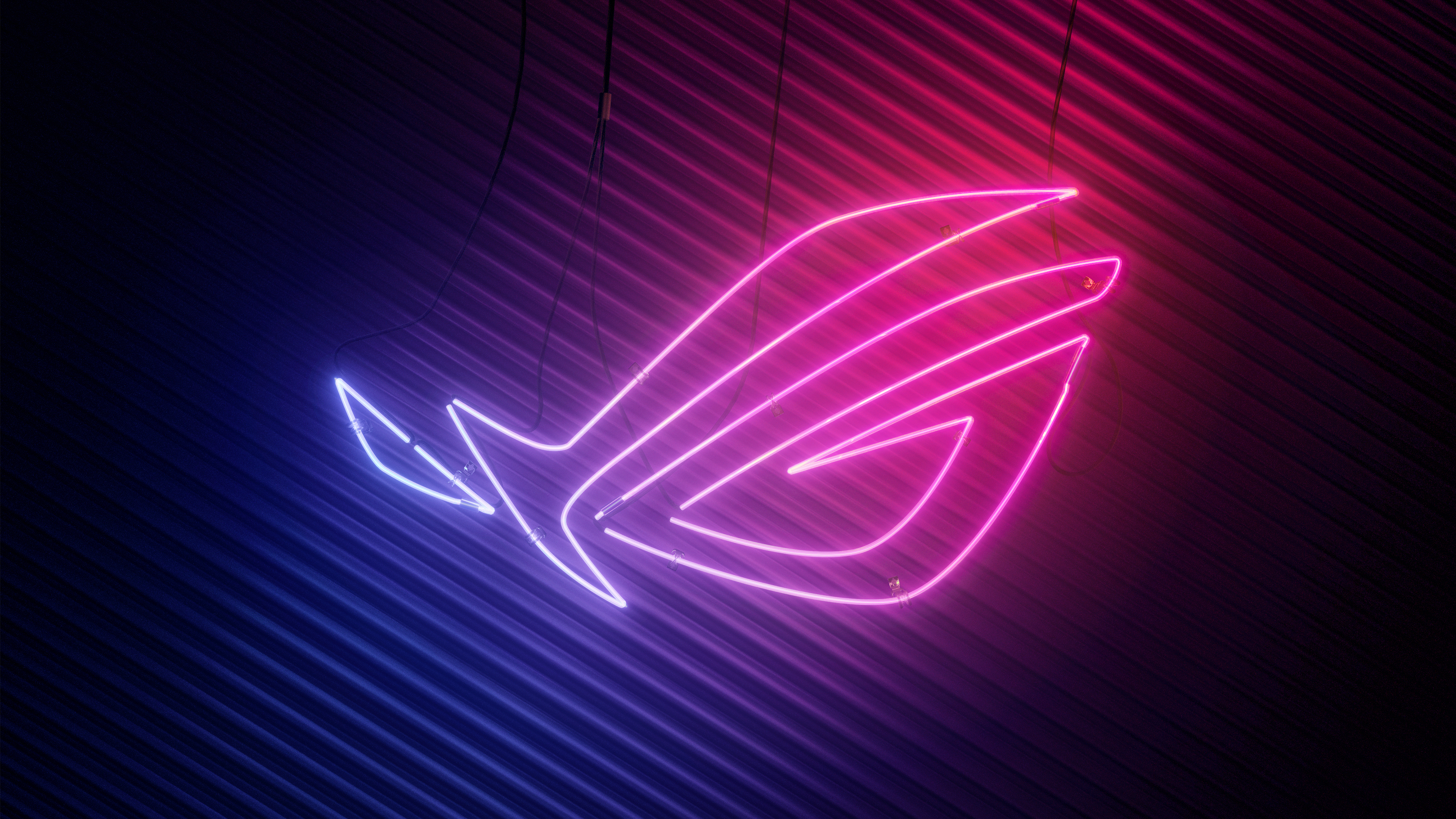 Logo ROG neon rosa-blu, 3840x2160 Ultra HD, 4K TV