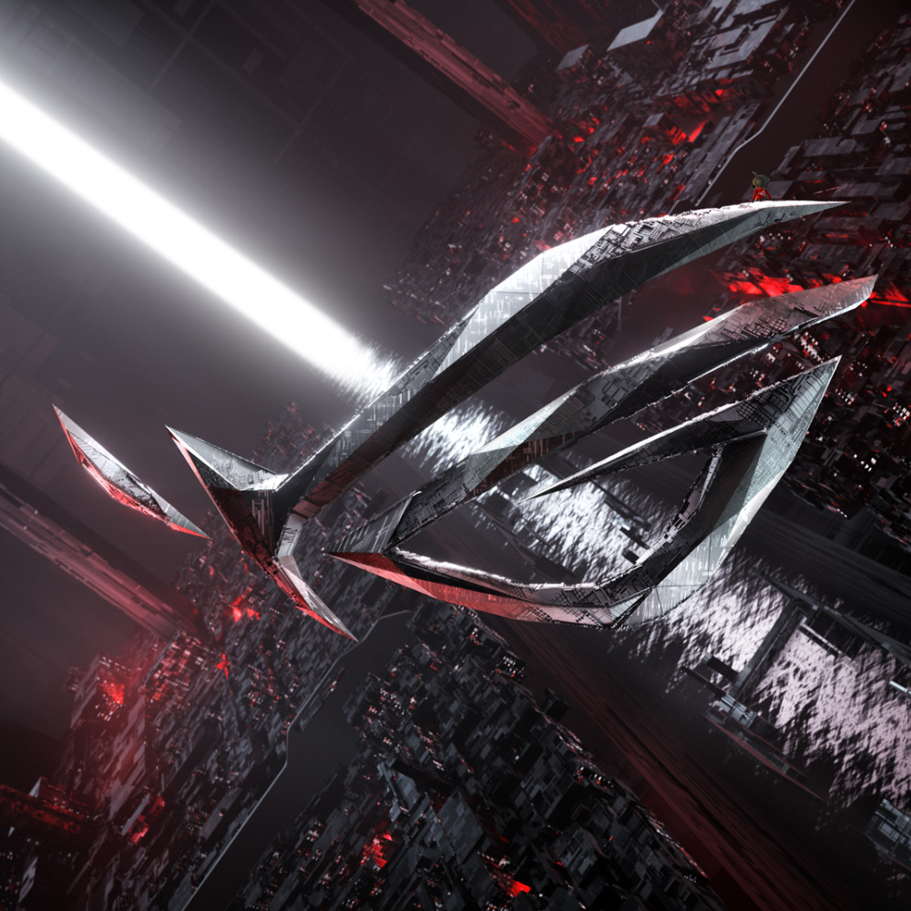 Logo ROG occhio metallico, ASUS, 1000x1000 HD, PC