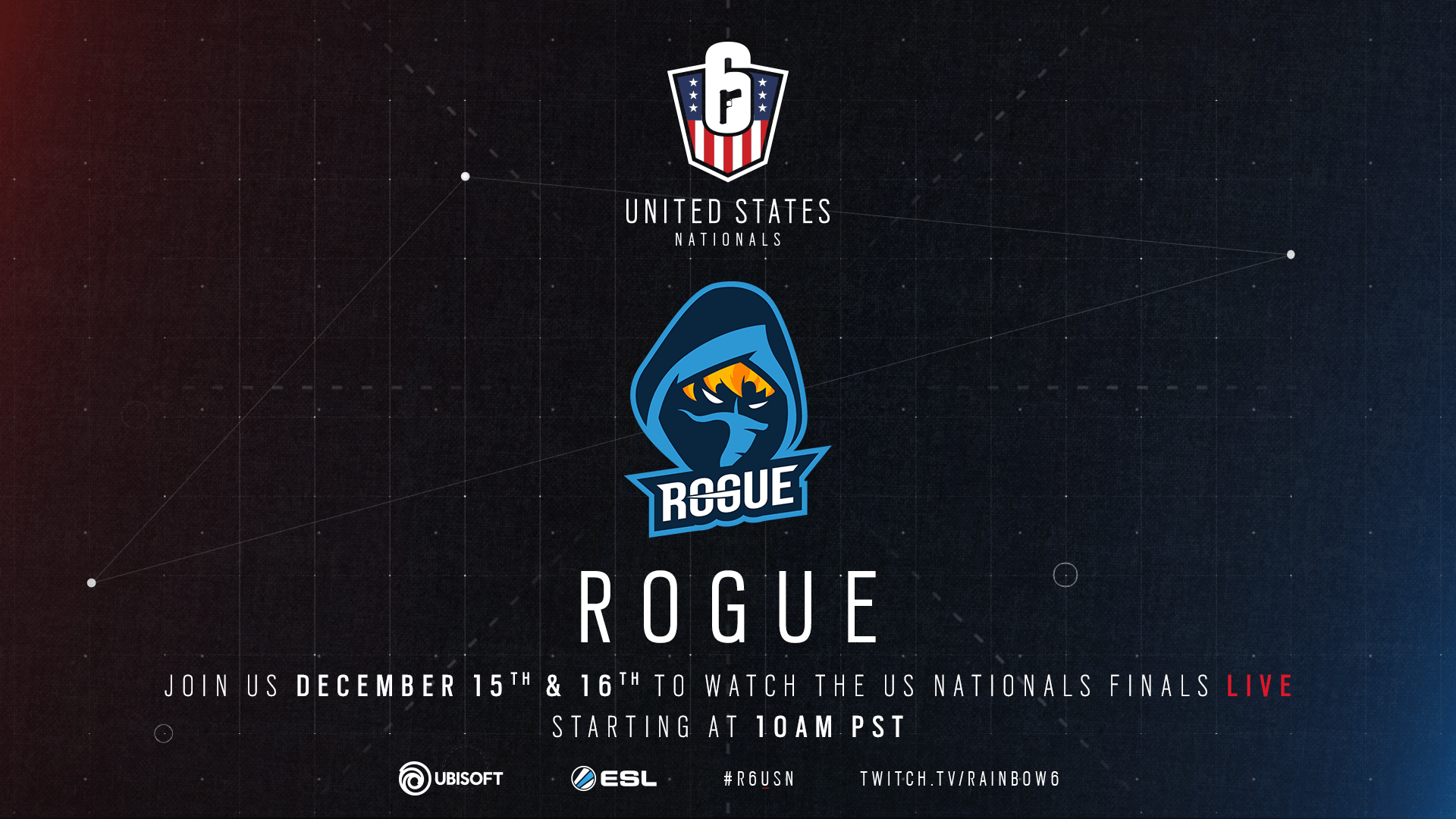Logo Rogue eSports blu, 1920x1080 1080p, Laptop