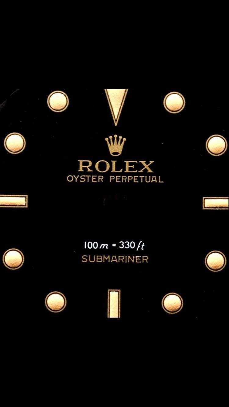 Quadrante Rolex Submariner nero oro, orologi di lusso, 750x1334 Verticale, Mobile