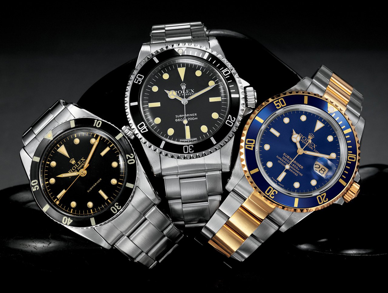 Tre orologi Rolex Submariner, 1280x965 HD, Desktop