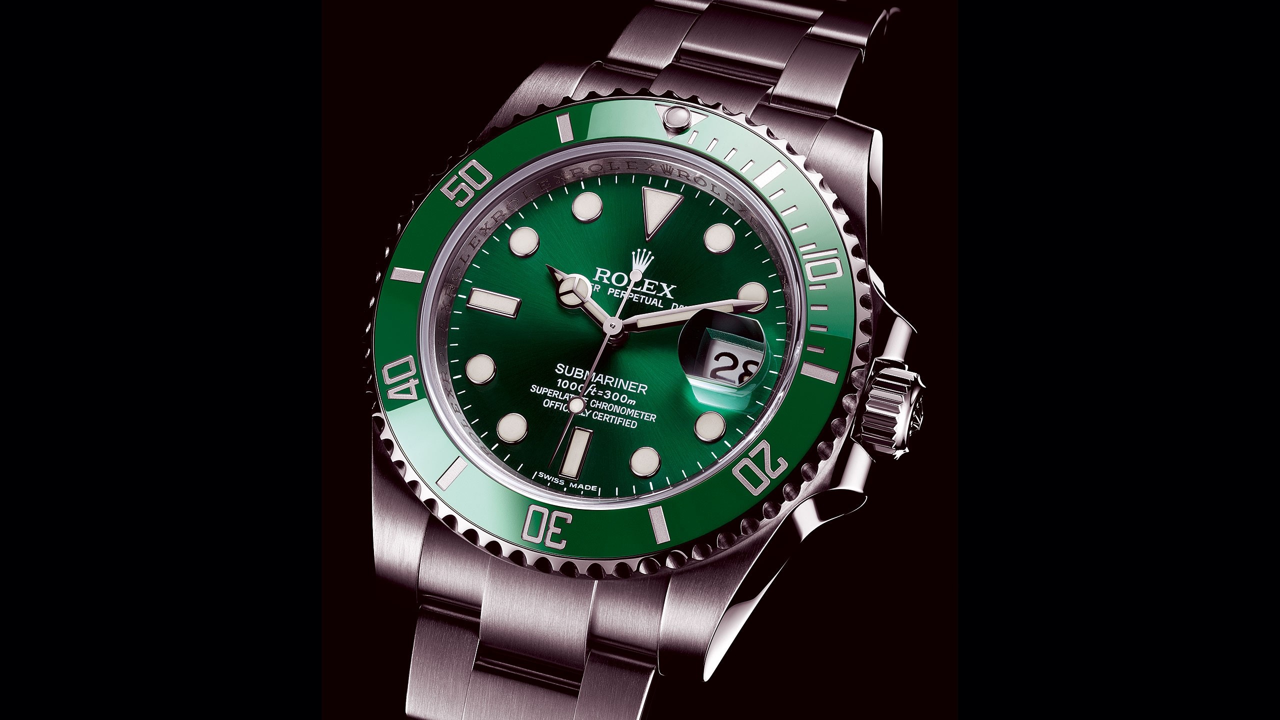Orologio Rolex Submariner verde, 2560x1440 2K, Desktop