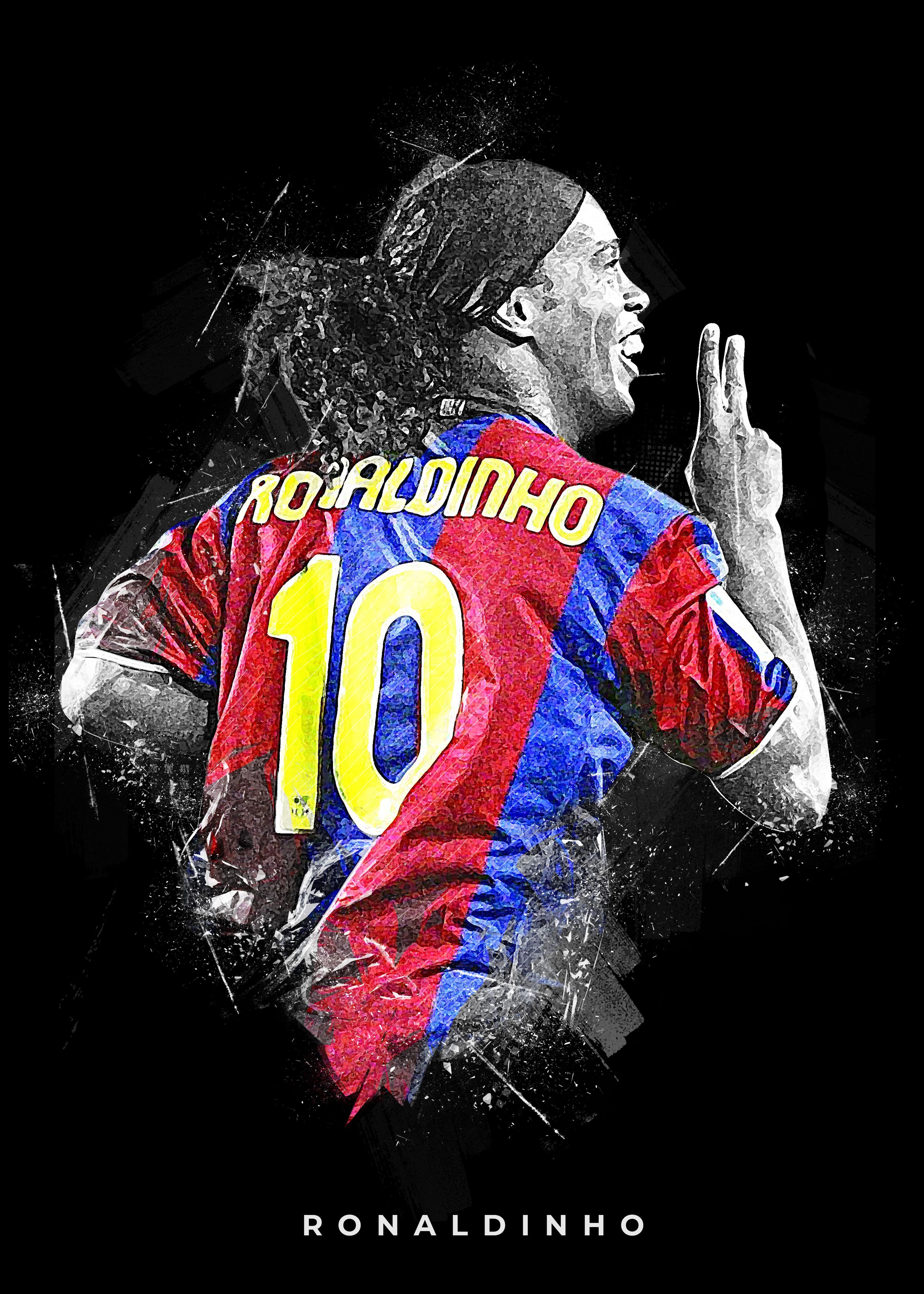 Ronaldinho maglia Barcellona numero 10, 2900x4060 Verticale, POCO
