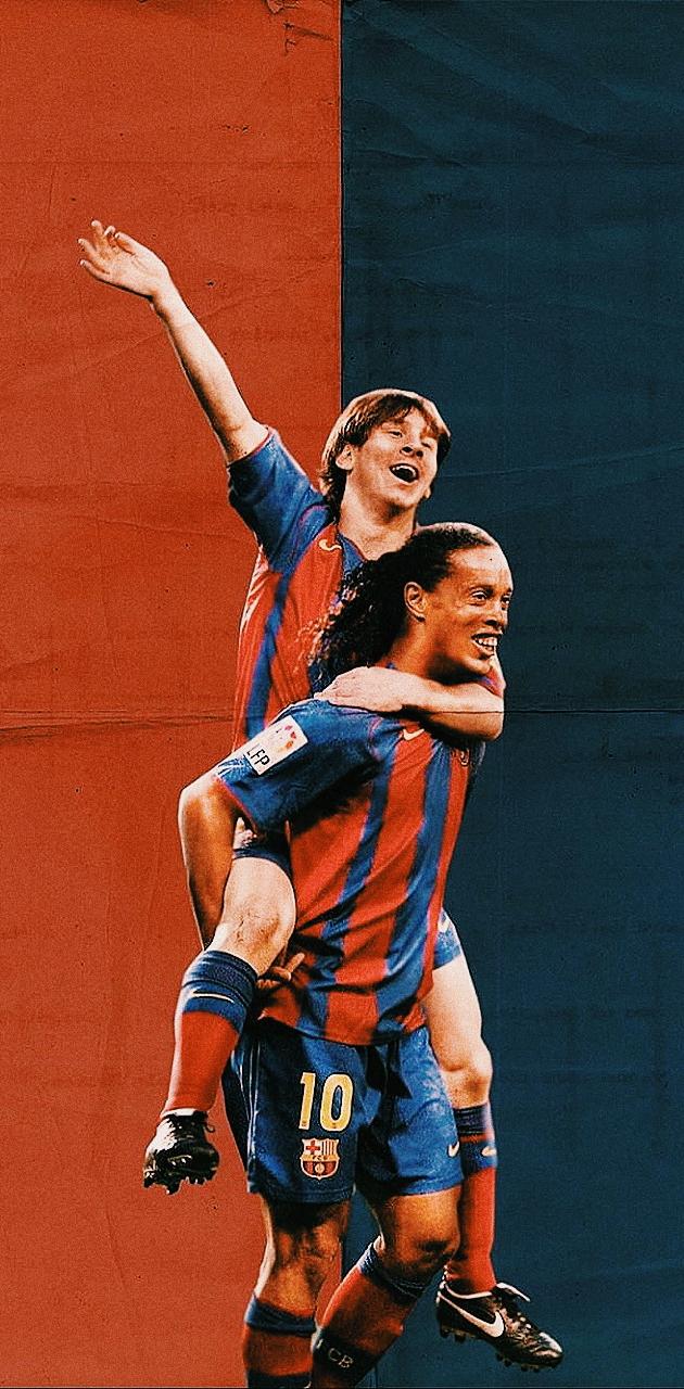 Ronaldinho e Messi Barcellona, Lionel Messi, 630x1280 Verticale, Mobile