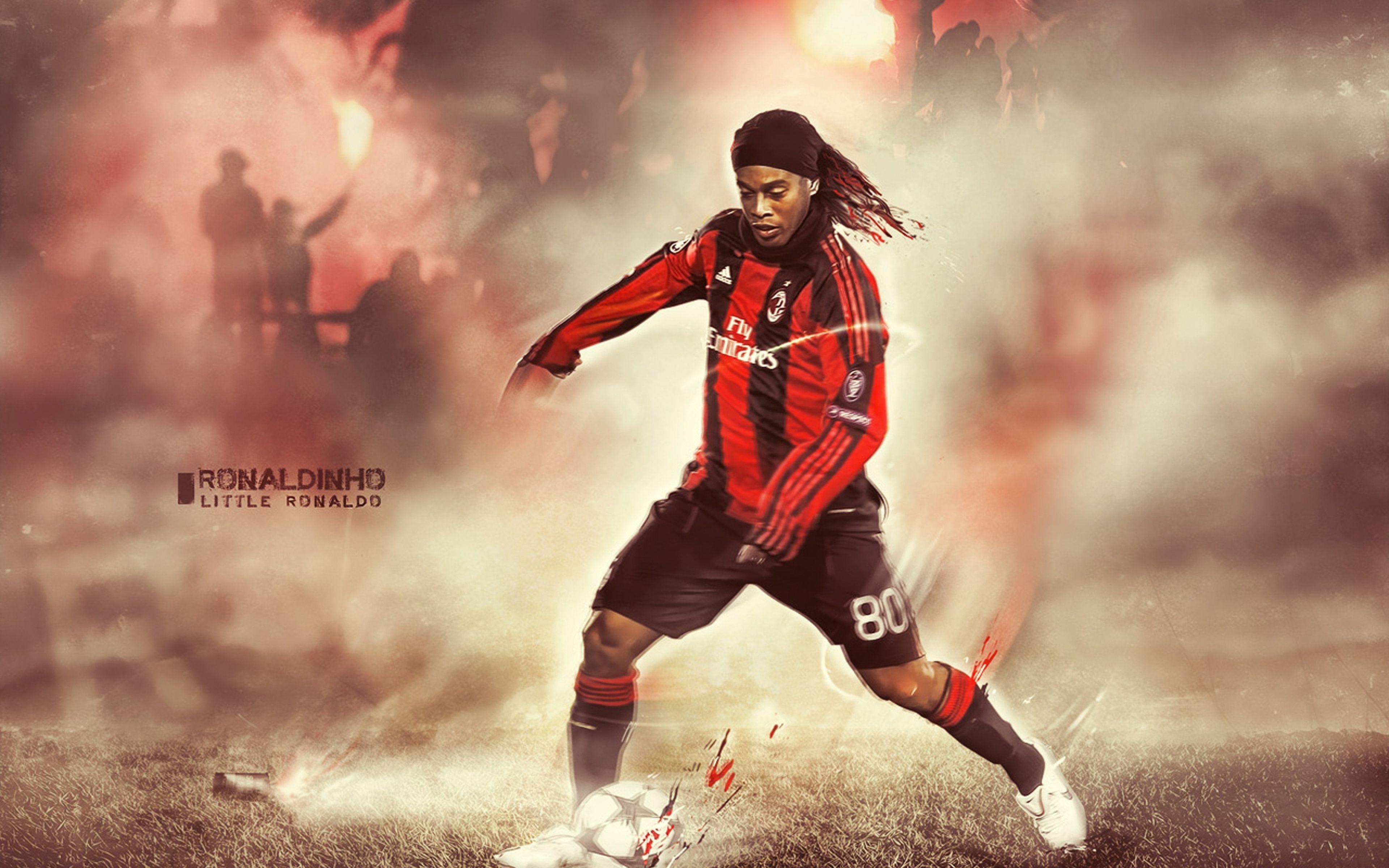 Ronaldinho calciatore Milan, 3840x2400 Ultra HD, 4K TV