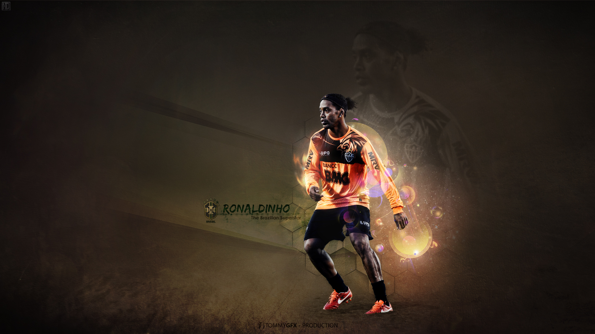 Ronaldinho calciatore effetto fumo, 1920x1080 1080p, PC Desktop