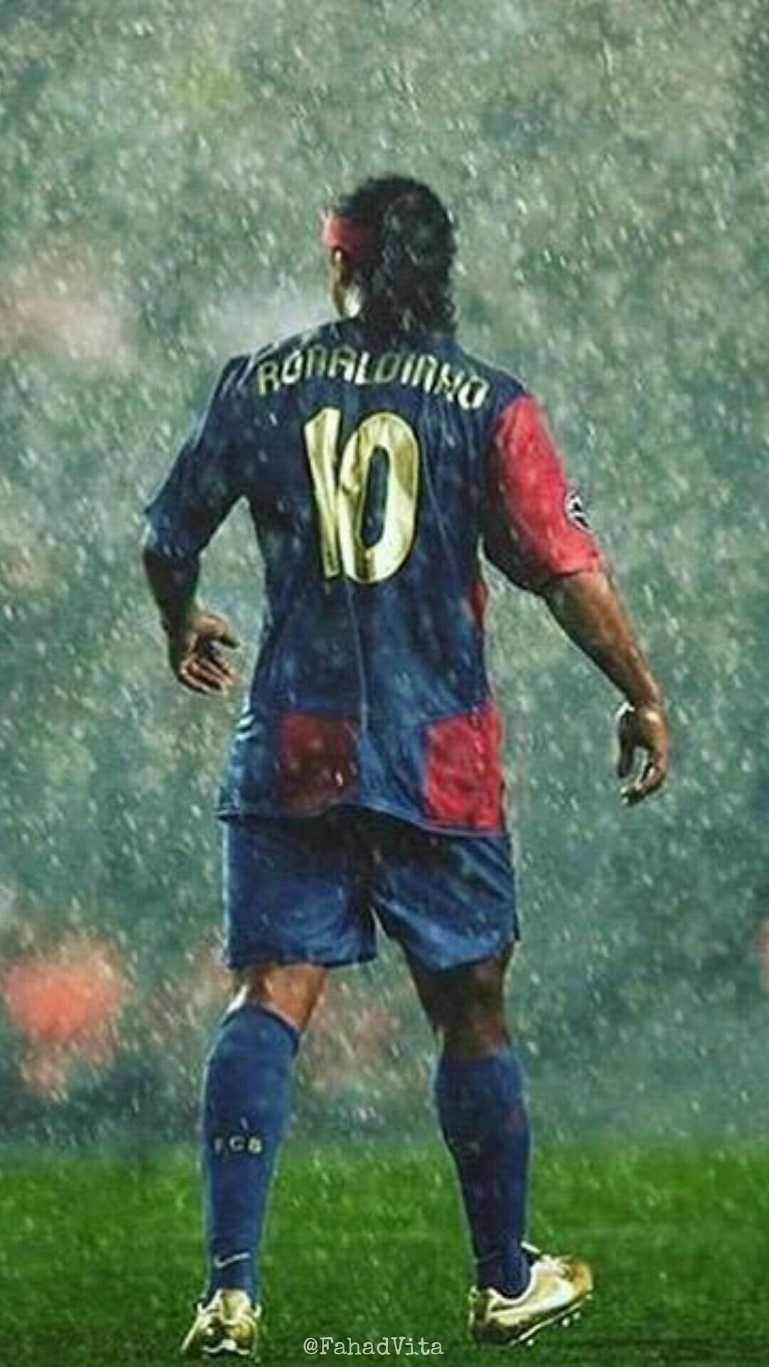 Ronaldinho maglia Barcellona pioggia, Liga, 1080x1920 Full HD Verticale, Smartphone