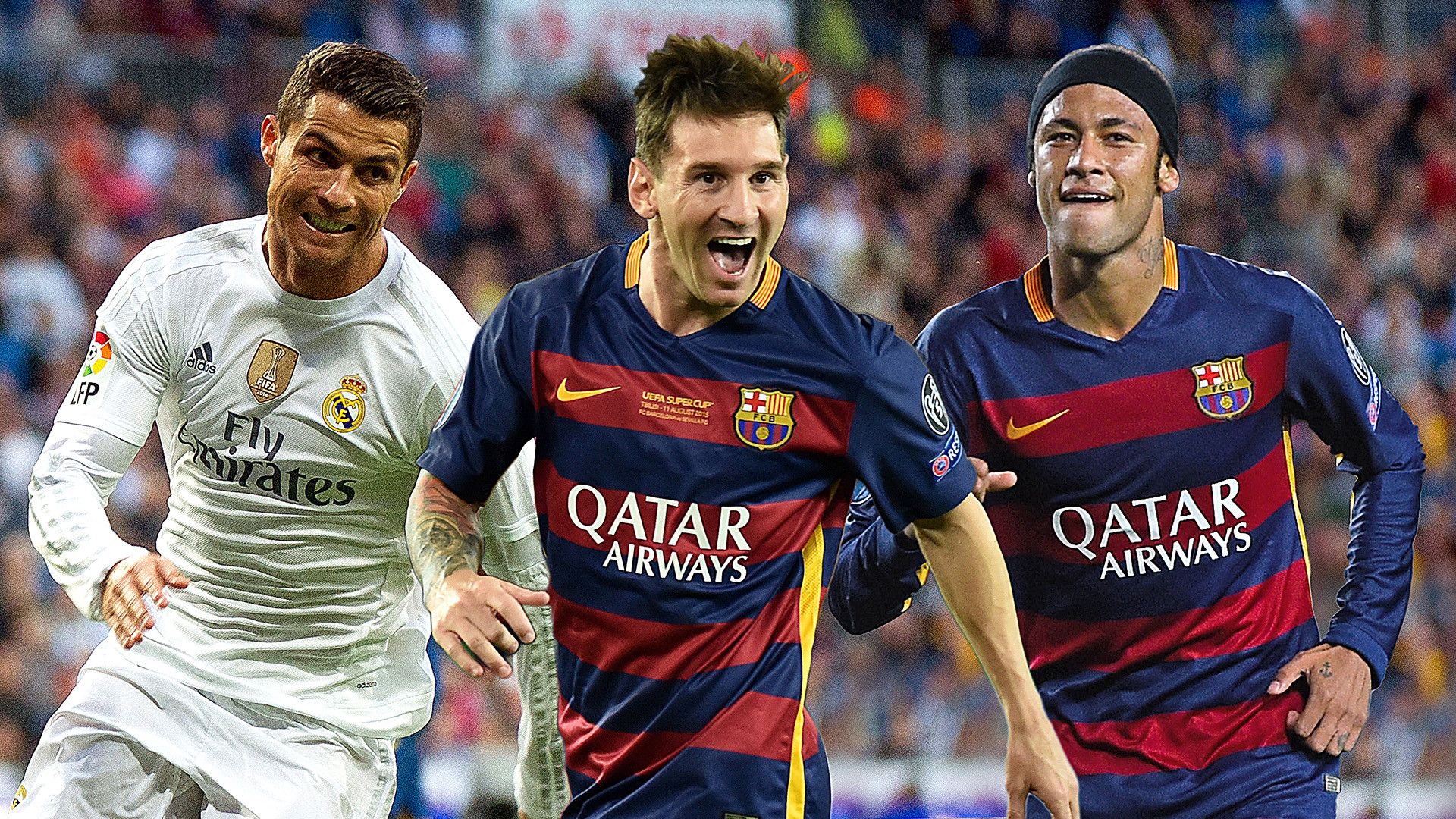 Ronaldo Messi Neymar calciatori, calciatore brasiliano, 1920x1080 Full HD, Laptop