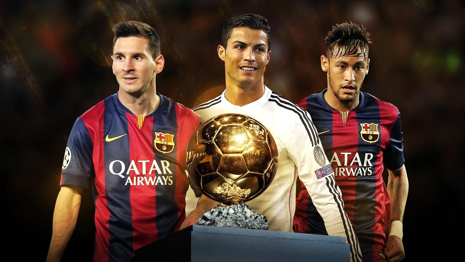 Messi, Ronaldo e Neymar, 1600x900 HD, Desktop