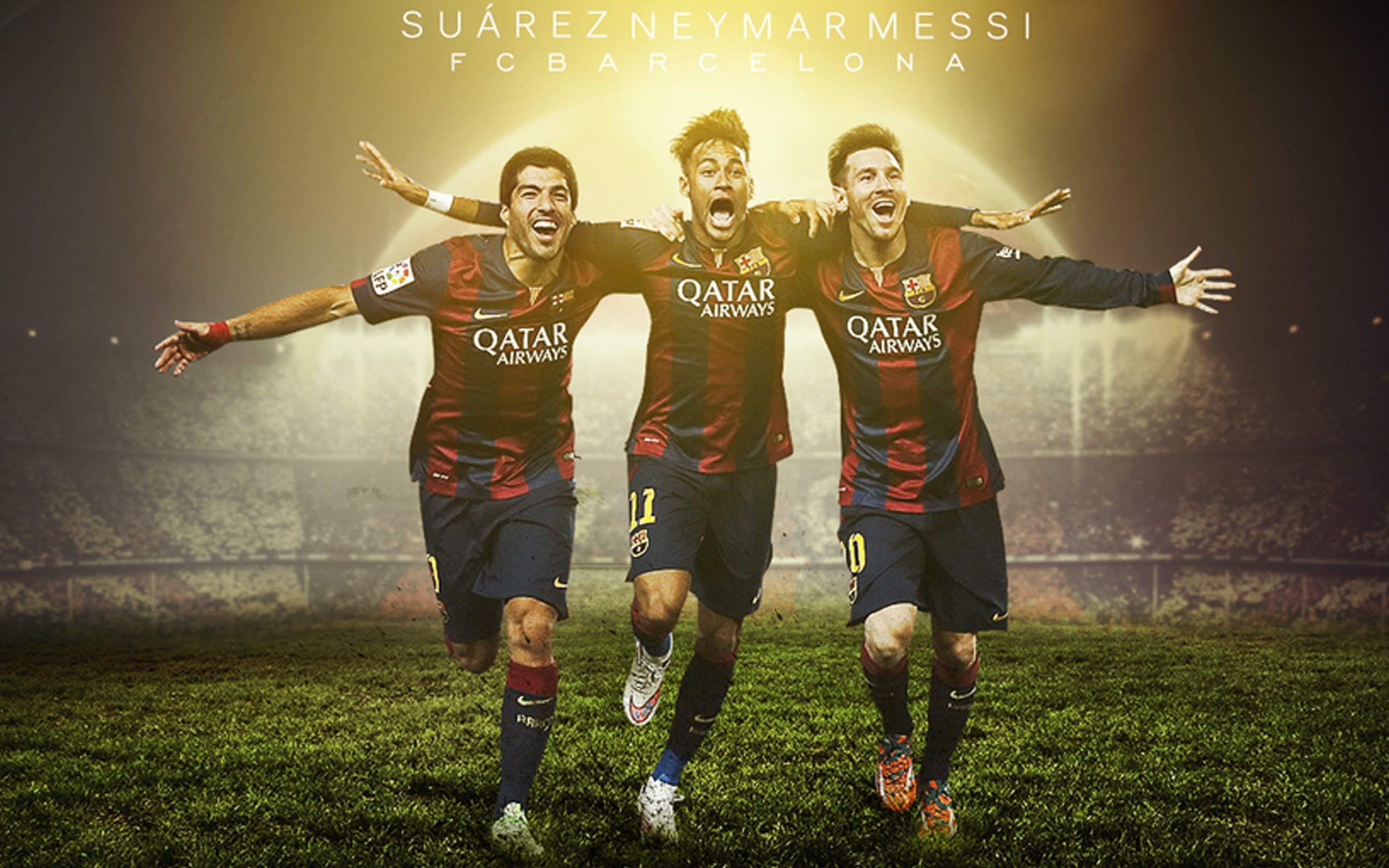 Suarez Neymar Messi Barcellona, FC Barcelona, 2560x1600 2K+, Desktop