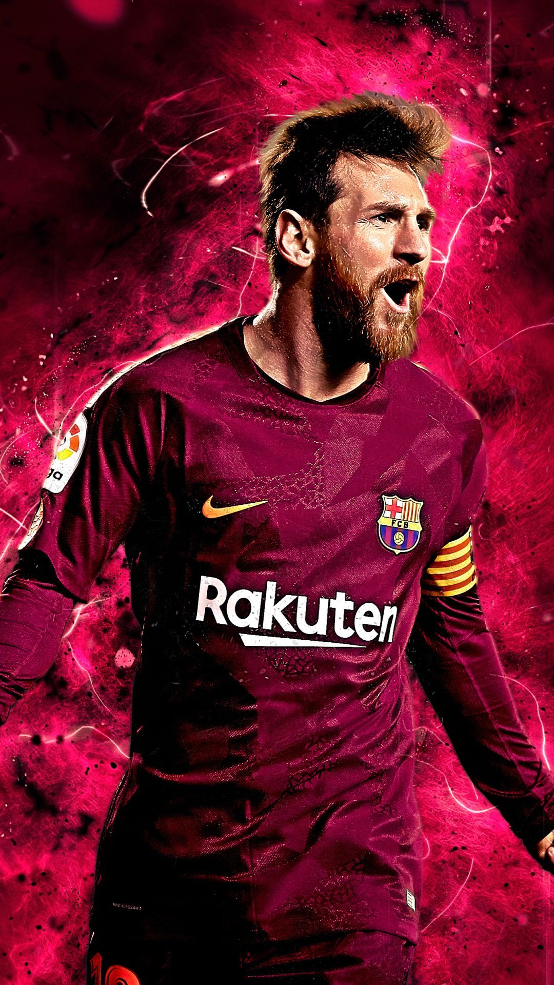 Lionel Messi Barcellona esultanza, 1080x1920 Verticale, Samsung Galaxy