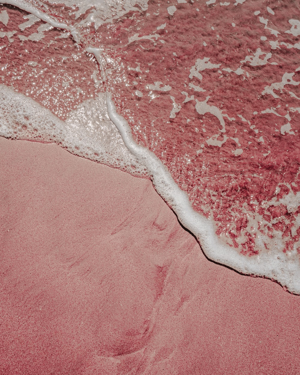 Spiaggia rosa con onde, 1000x1250 Full HD Verticale, iPhone