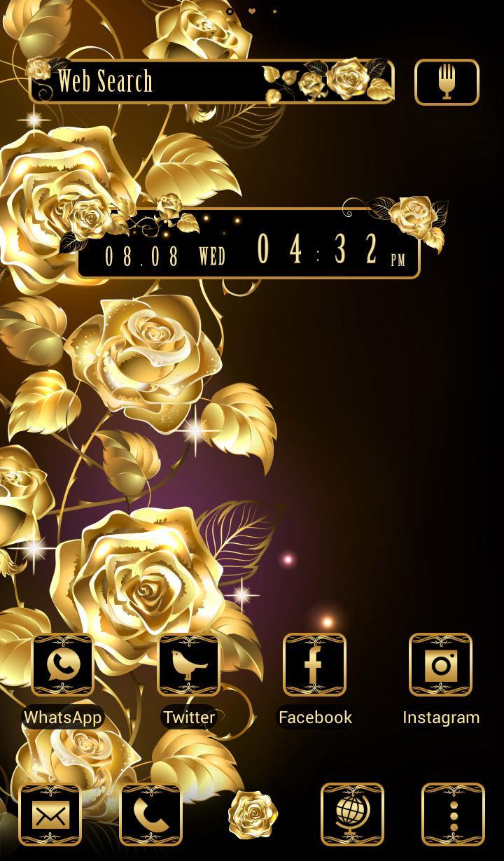 Rose dorate sfondo scuro, 720x1230 Full HD Verticale, Samsung Galaxy