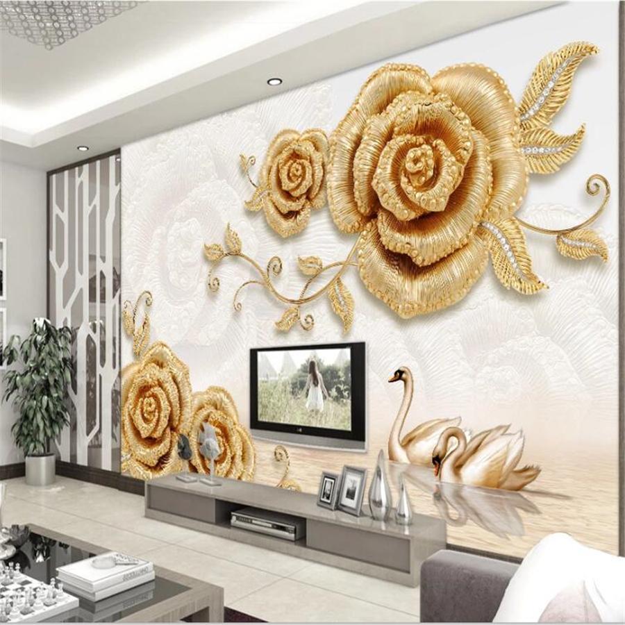 Rose dorate con cigni, 900x900 HD, Desktop
